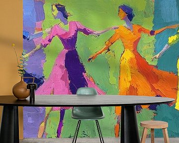 Vrouwen Dans | Joyful Women in Vibrant Dresses