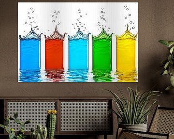 Colourful splashes of water by Art & Soul Creations