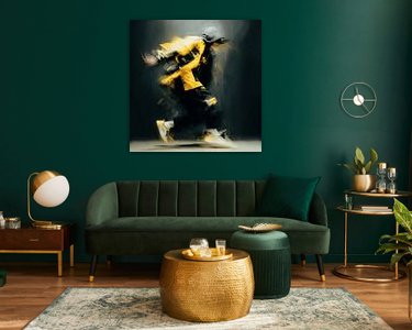 Voorbeeld van het werk in een kamer