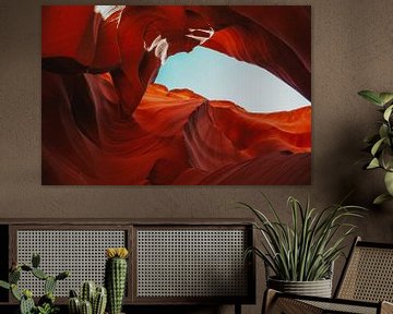 Golvende rotsen in Antelope Canyon van Romana Krijger