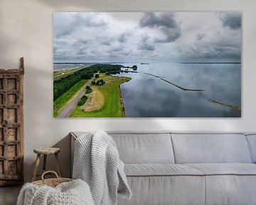 Panorama photo Grevelingenstrand and Grevelingenmeer Bruinisse (Zeeland)