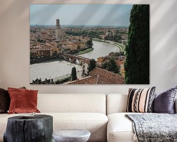 Uitzicht over de Italiaanse stad van de liefde van Romana Krijger