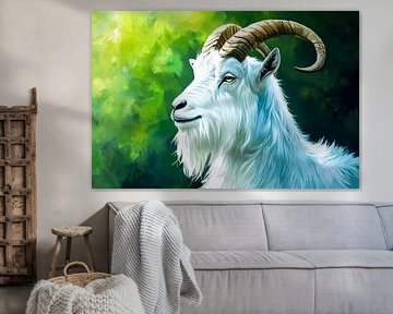 Majestätische Ziege in der Natur von Art & Soul Creations