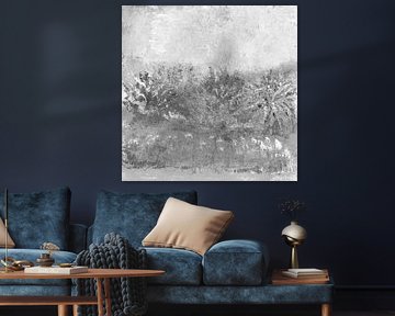 EH PAINTING ART 1989 #0388 Waldfransen rote und weiße Kühe Schwarz und weiß