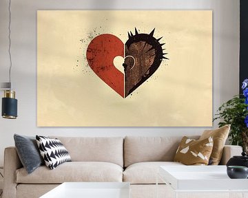 Gebrochenes Herz mit Dornen von Art & Soul Creations
