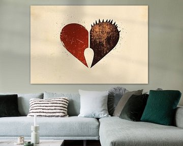 Gebrochenes Herz mit Kontrast von Art & Soul Creations