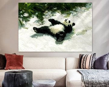 Panda in sneeuw van Imperial Art House