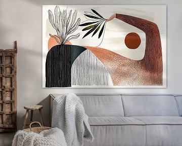 Abstract lines and plants by Imperial Art House