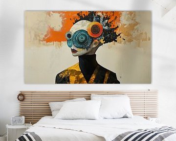 Abstrakte Frau mit seltsamen Augen Surrealismus