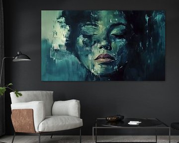Abstrakte Frau Gesicht Emotion Panorama