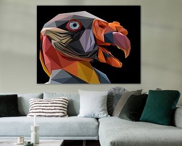 Vautour royal Oiseau abstrait Illustration Low Poly