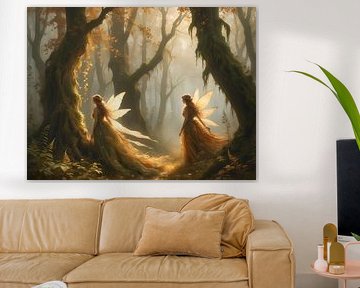 Faded Forest Fairies - Autumn magic in Mist by Manuela Dekkers