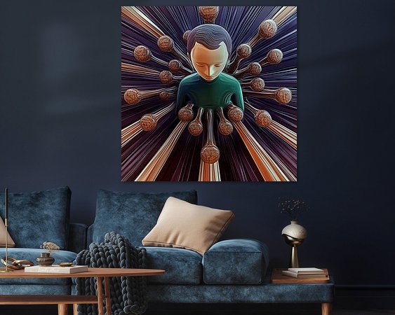 Voorbeeld van het werk in een kamer