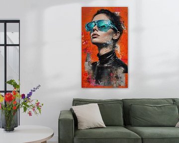 Futuristic portrait of confident woman i by Ljupka Kareska