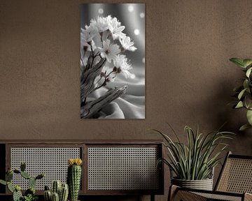 driftwood with flowers by Gelissen Artworks