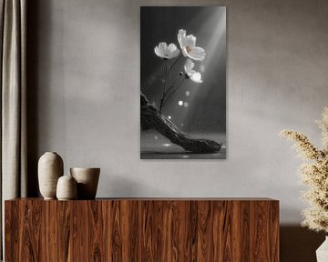 driftwood with flowers by Gelissen Artworks