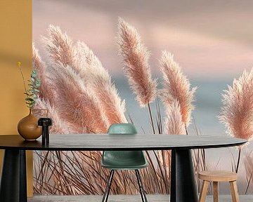 Pampas poëzie bij zonsondergang van Melanie Viola