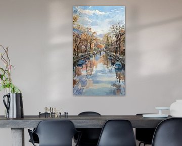 Herfst aan de grachten van Marianna Pobedimova