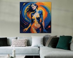 Voorbeeld van het werk in een kamer