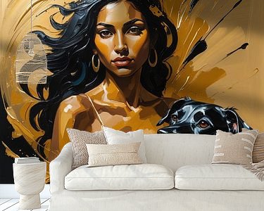 Voorbeeld van het werk in een kamer