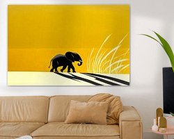 Voorbeeld van het werk in een kamer