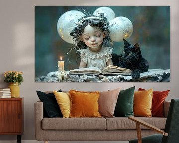 Reading with my cat... by Ans Bastiaanssen