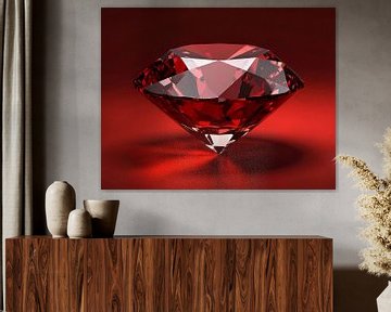 Diamant mit Roten Hintergrund