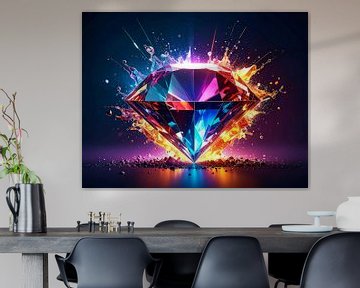 Diamant mit Farben
