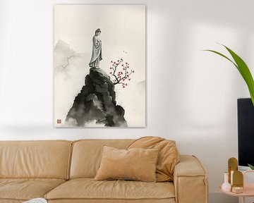 Buddha / Boeddha Japanese Ink Painting by MIROKKU