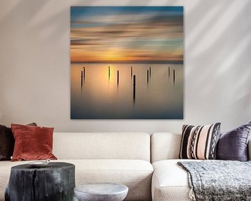 Sonnenuntergang IJsselmeer von Piet Haaksma