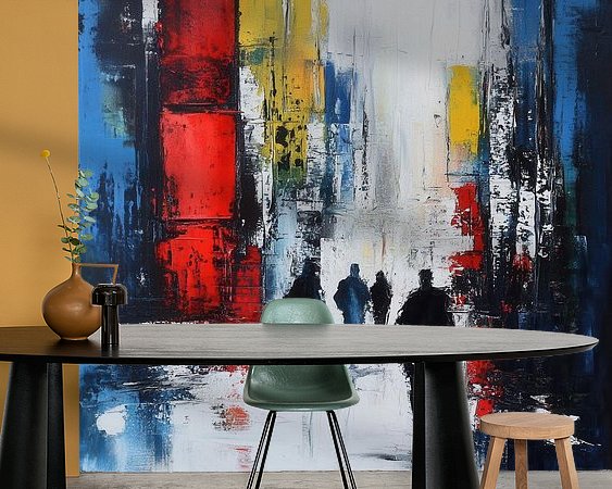 Voorbeeld van het werk in een kamer