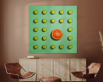 Citrusvruchten in het groen van Mixed media vector arts