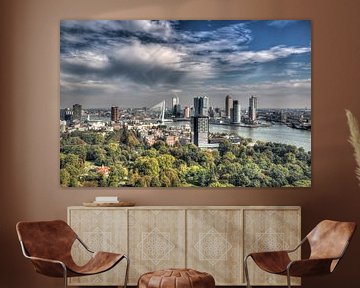 Skyline Rotterdam van Rob Handgraaf