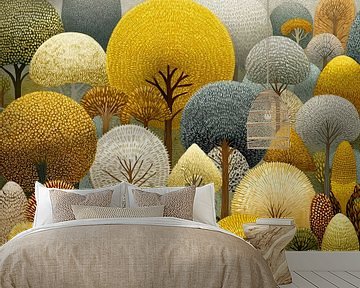 Trees Yellow by Flower Studio