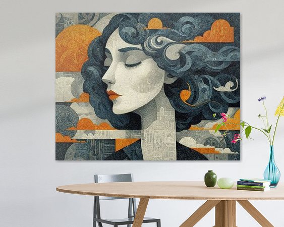 Voorbeeld van het werk in een kamer