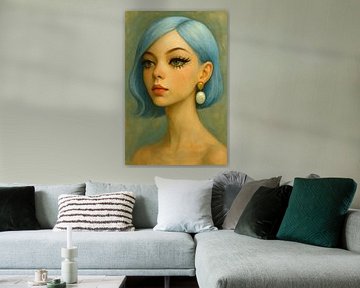 Abstract figurative portrait - Saphira by Gisela Art for You