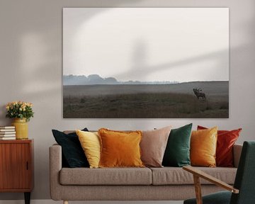 Red deer during the rut by Arnold van Leeuwen