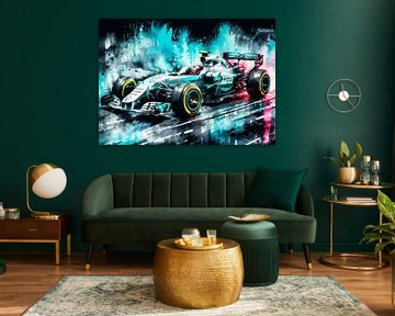 Mercedes AMG Formula One Watercolor by MIROKKU