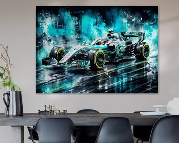Mercedes AMG Formula One Watercolor by MIROKKU