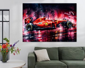 Ferrari Formula One Watercolor by MIROKKU