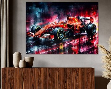 Ferrari Formula One Watercolor by MIROKKU