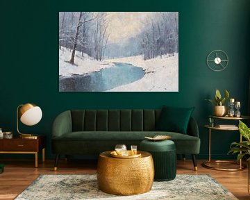 Sneeuwval aan de Blauwe Rivier van Whale & Sons