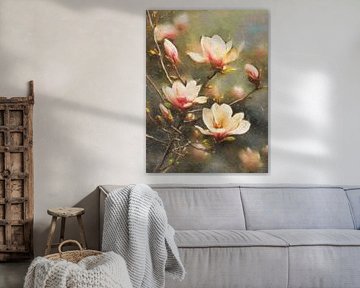 Magnolia blooms in Early Morning Mist by Whale & Sons