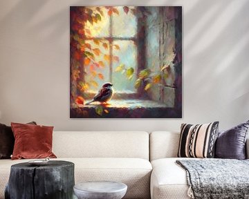 Oiseau à la fenêtre