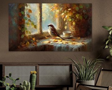 Oiseau à la fenêtre