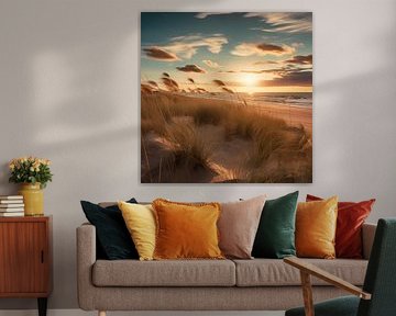 Zonsondergang aan het strand van Koffie Zwart