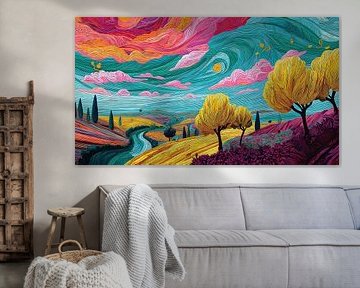 Sunset Symphony in Noodle Skies by Corksy Uncorked in Tuscany