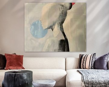 Vrouw Abstract | Vrouw met Cirkels van Kunst Kriebels
