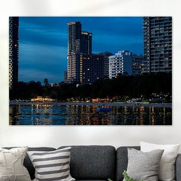 Evening view of Wonamat Beach, Pattaya