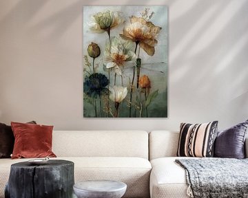 Libelle tussen Gedroogde Bloemen van But First Framing